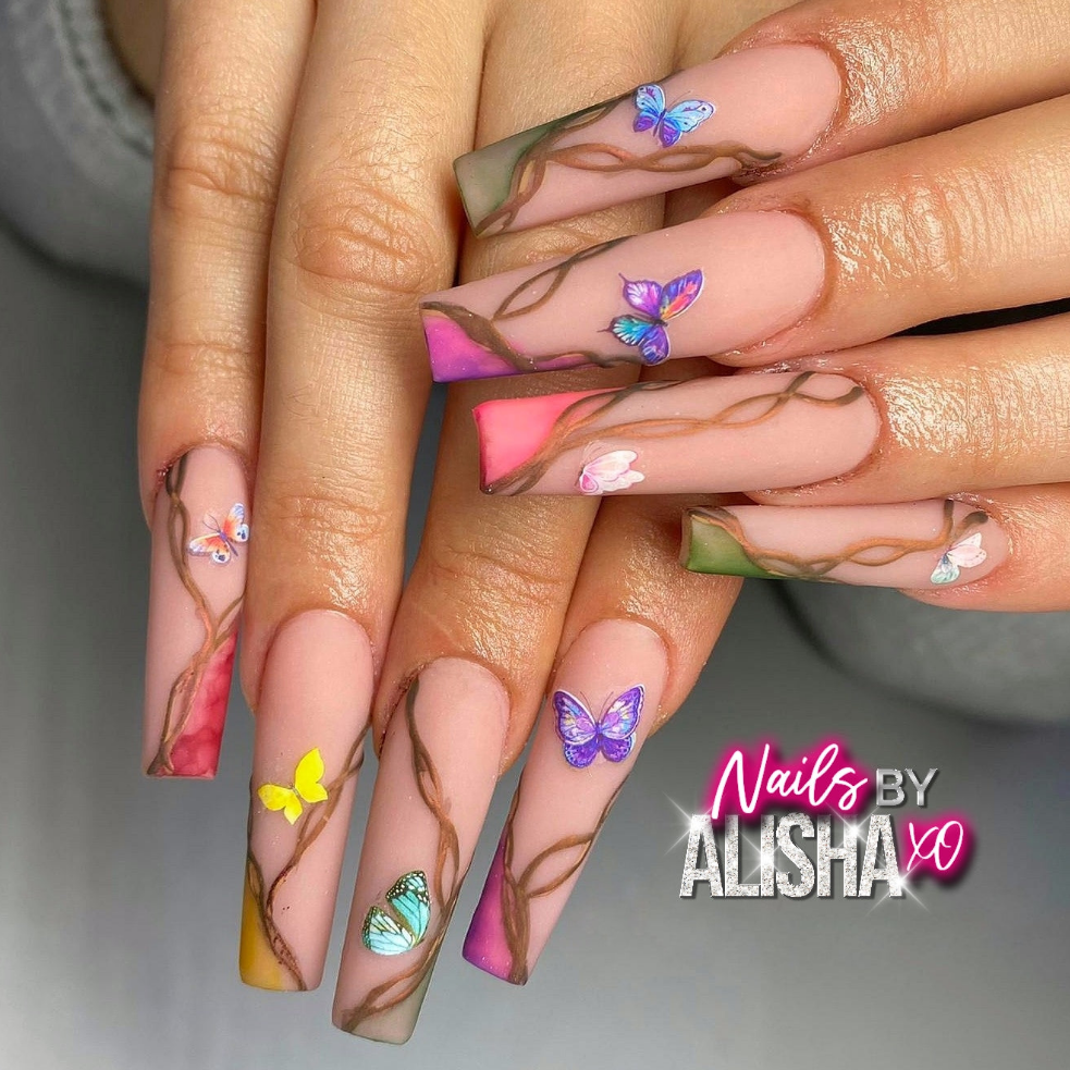 Butterfly & Flower - Stickers