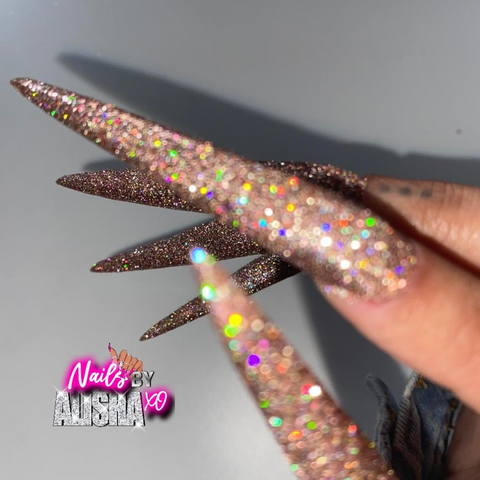 Holo Rose Champagne - Glitter