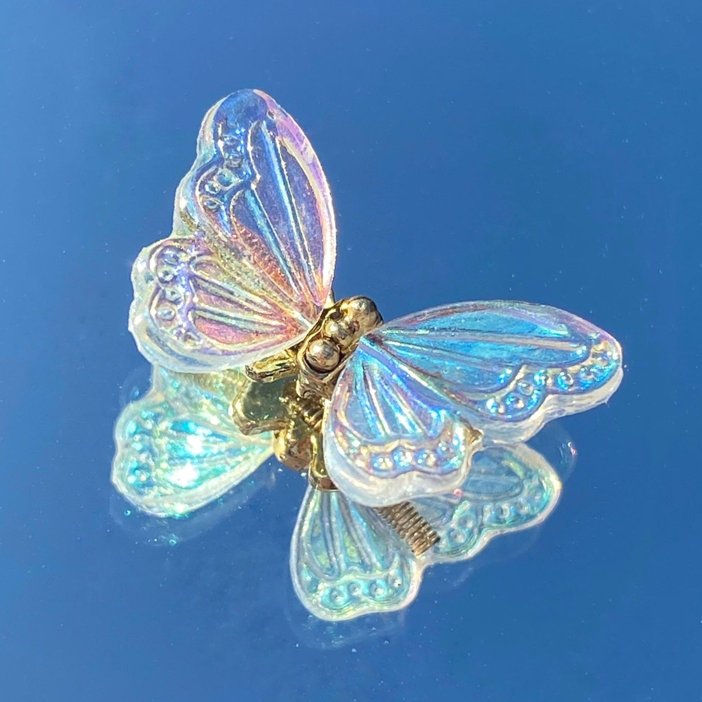 Iridescent/Glitter Butterfly Nail Jewels