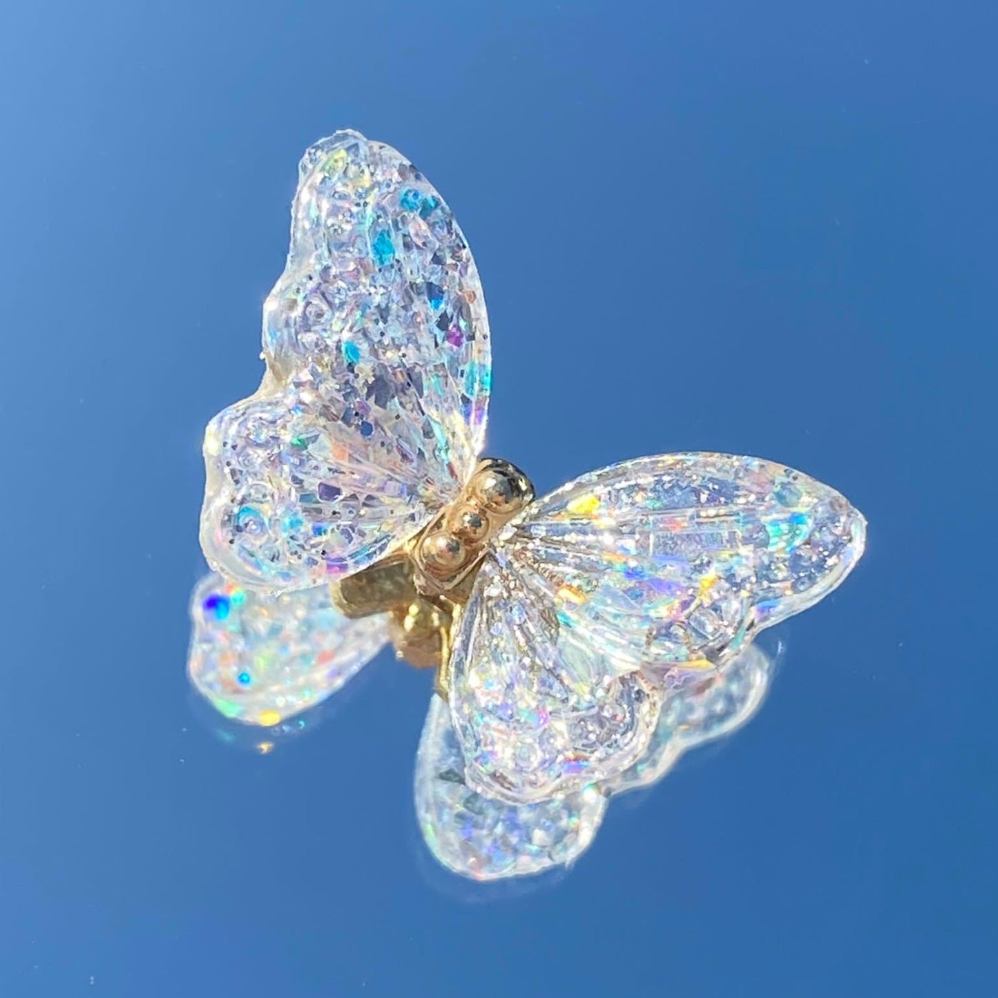 Iridescent/Glitter Butterfly Nail Jewels