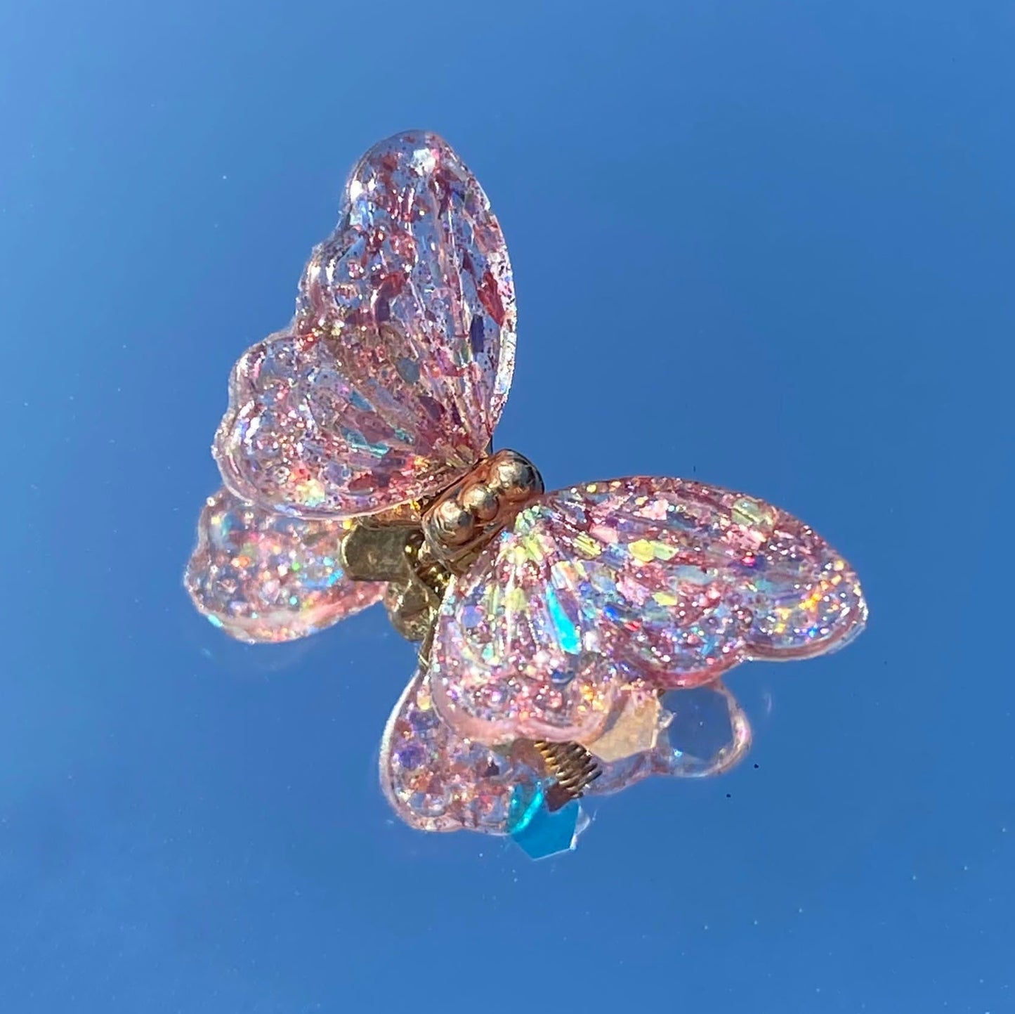 Iridescent/Glitter Butterfly Nail Jewels