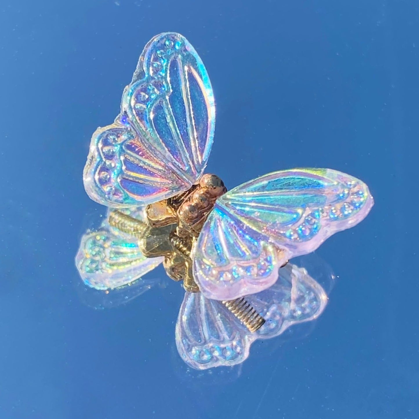 Iridescent/Glitter Butterfly Nail Jewels